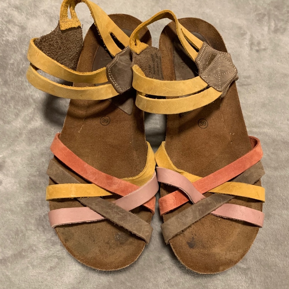 Inter-Bios Multicolor Leather Sandals Spain 8.5